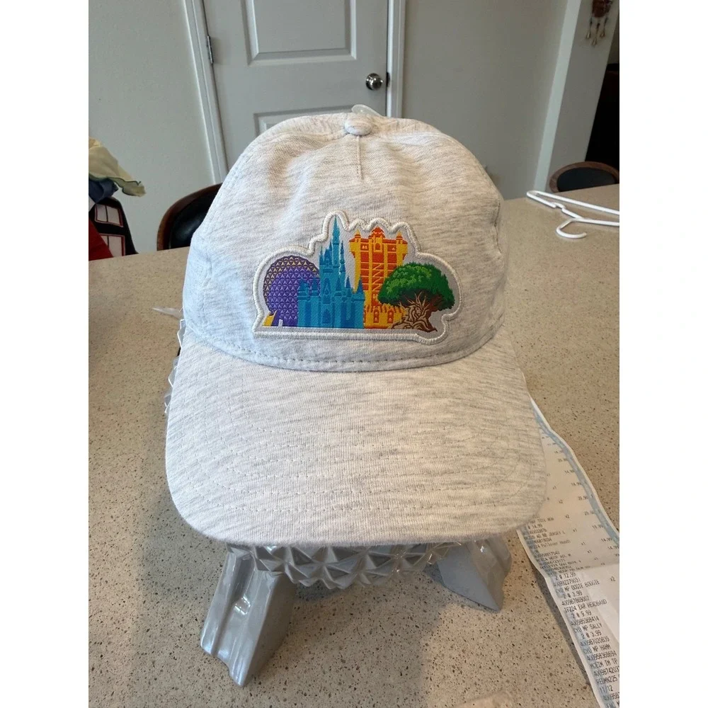 WALT DISNEY WORLD/4 PARKS ICONS/ADULT BASEBALL ADJUSTABLE CAP/NWT/